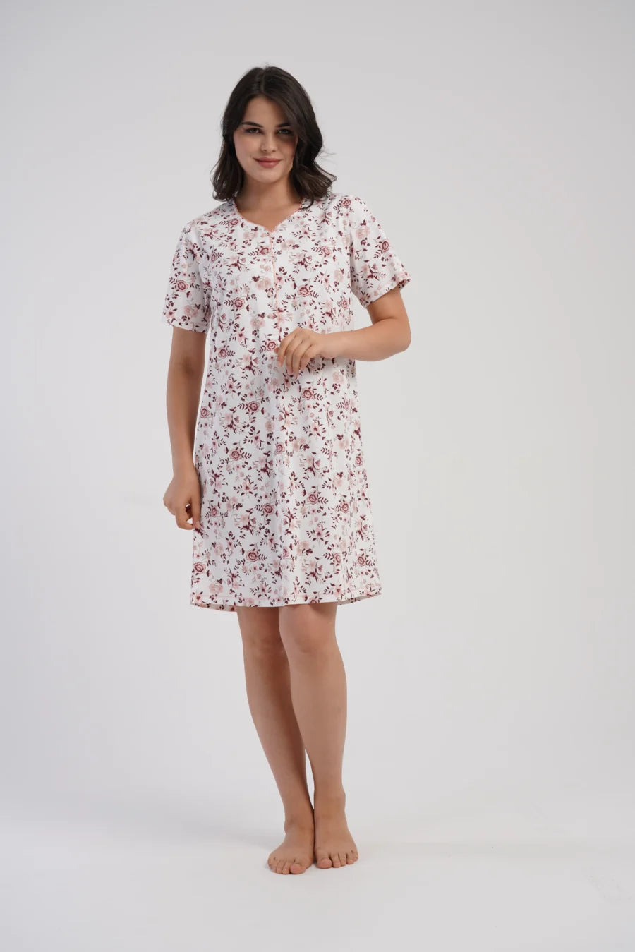 Koszula Nocna Vienetta Floral Dream, Biały, r. 1XL - 4XL