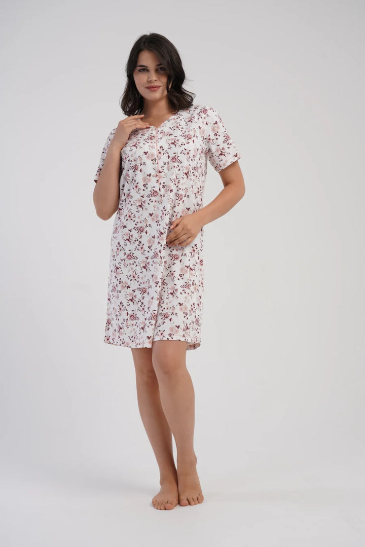 Koszula Nocna Vienetta Floral Dream, Biały, r. 1XL - 4XL