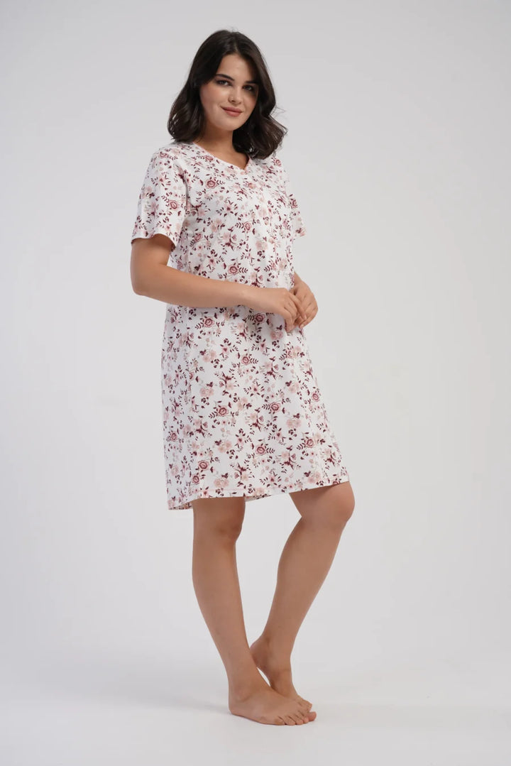 Koszula Nocna Vienetta Floral Dream, Biały, r. 1XL - 4XL