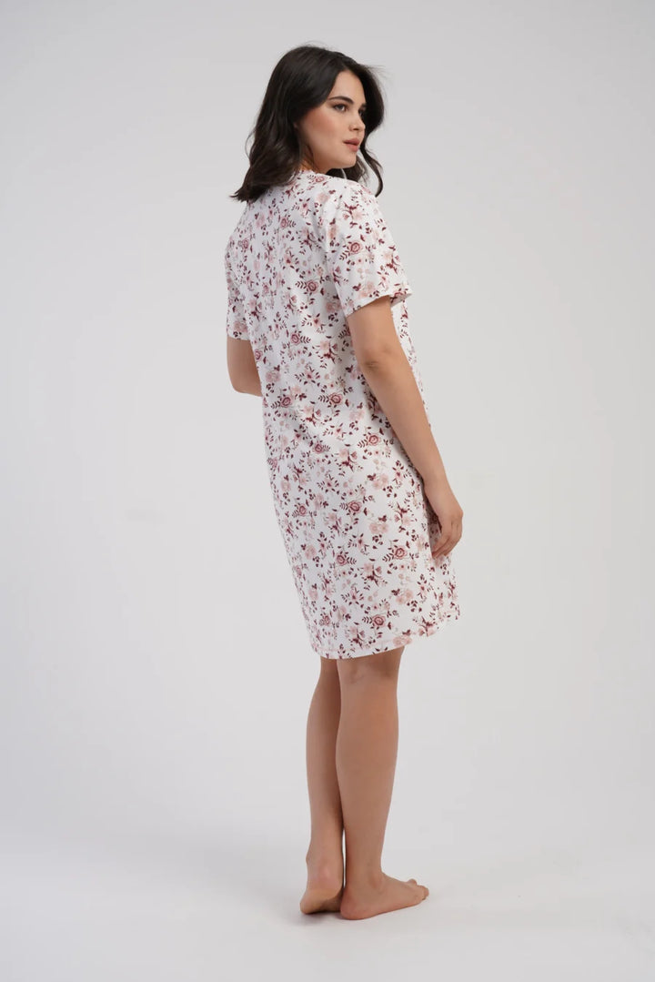 Koszula Nocna Vienetta Floral Dream, Biały, r. 1XL - 4XL