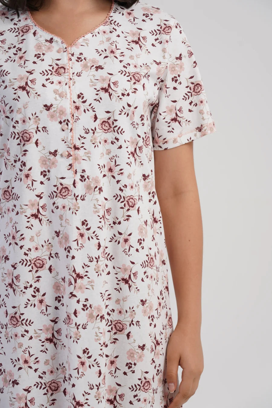 Koszula Nocna Vienetta Floral Dream, Biały, r. 1XL - 4XL