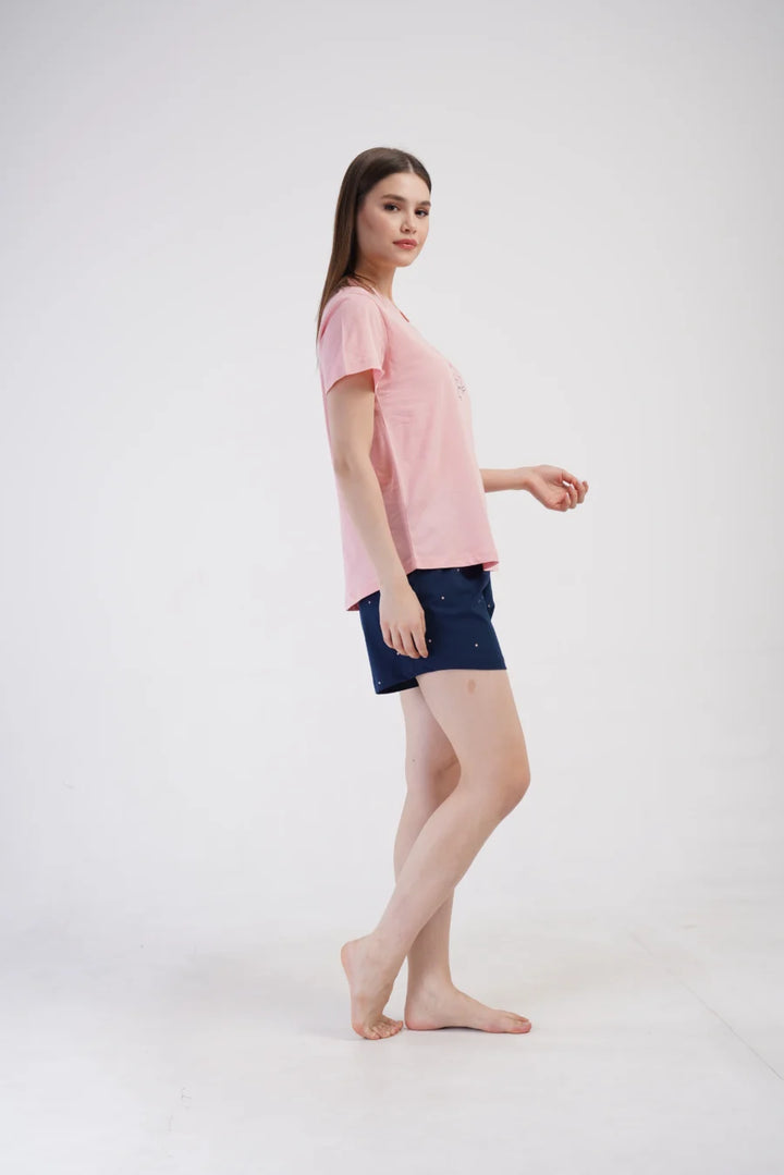 Piżama Damska Vienetta Follow your dreams, Różowy, r. 1XL-4XL