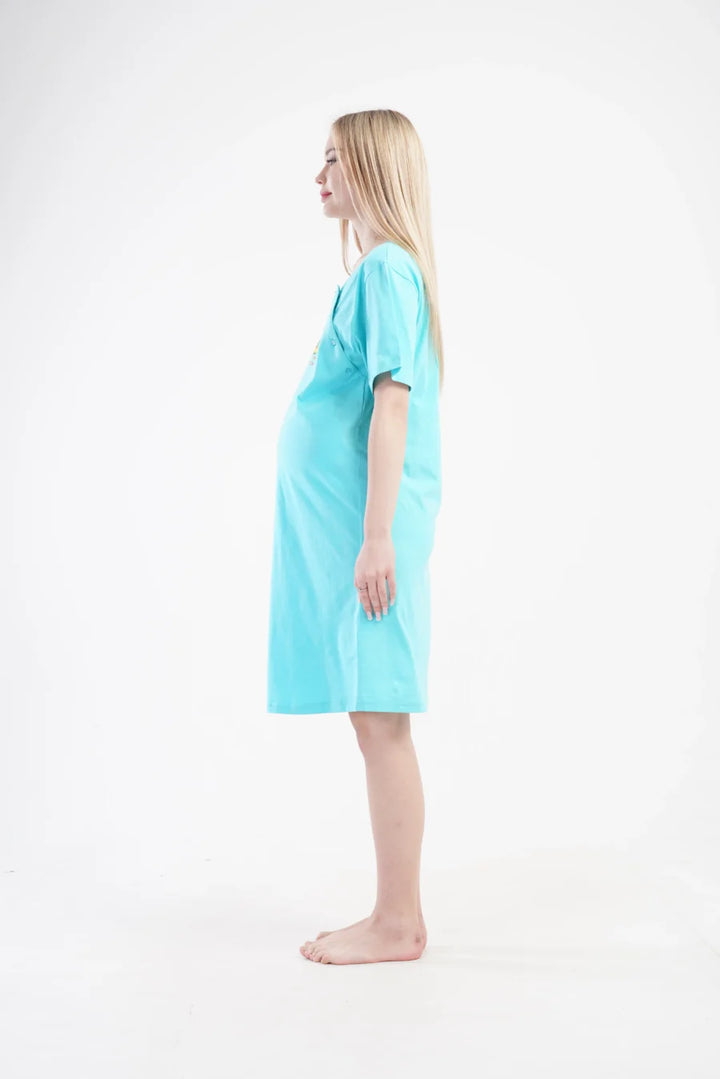 Koszula do Karmienia Vienetta Hello Little One, Turkusowy, r. S-XL