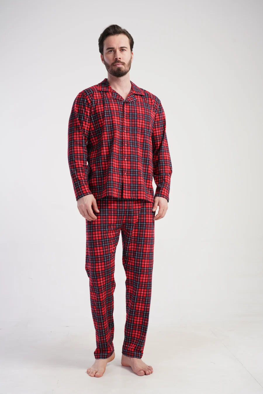 Piżama Męska Vienetta Red Vibes, Czerwony, r. M-XXL