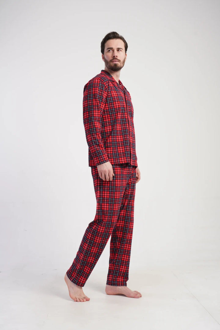 Piżama Męska Vienetta Red Vibes, Czerwony, r. M-XXL