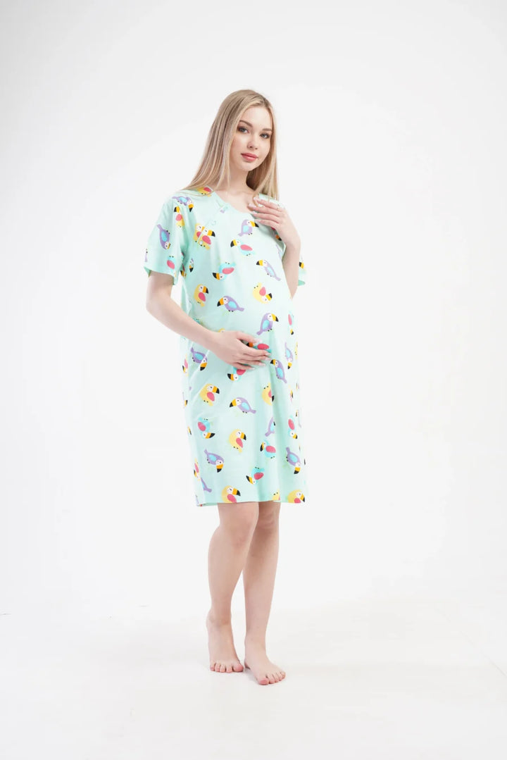 Komplet Damski Vienetta Parrots, Niebieski, r. S-XL