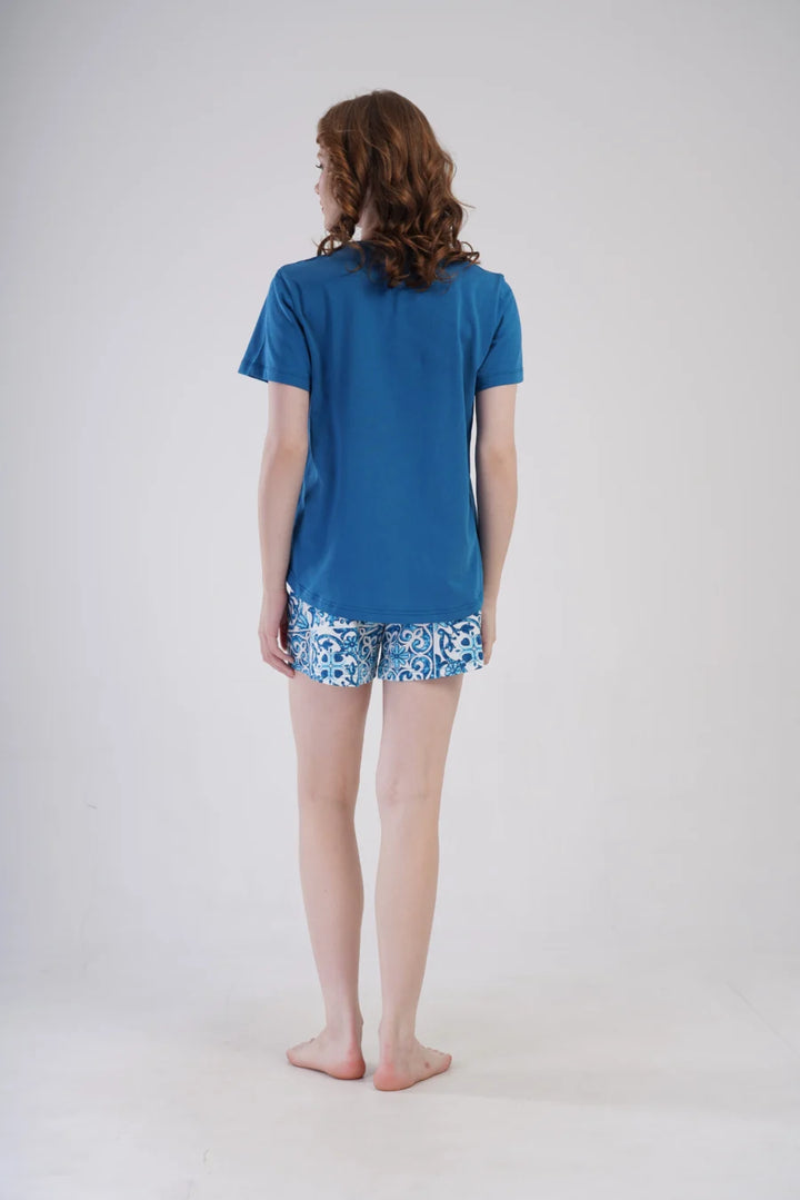 Piżama Damska Vienetta Minimal, Niebieski, r. 1XL-4XL