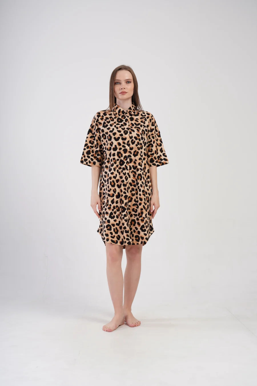 Koszula Nocna Vienetta Panther Vibe, Beżowy, r. 1XL - 4XL