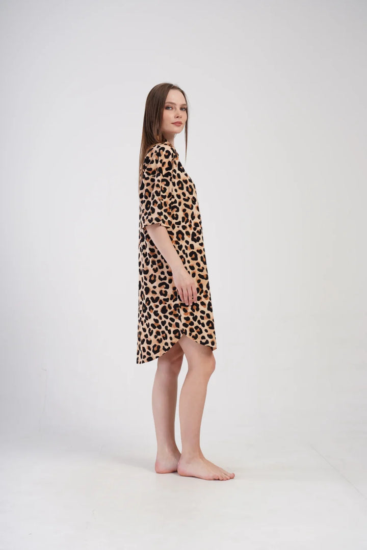 Koszula Nocna Vienetta Panther Vibe, Beżowy, r. 1XL - 4XL