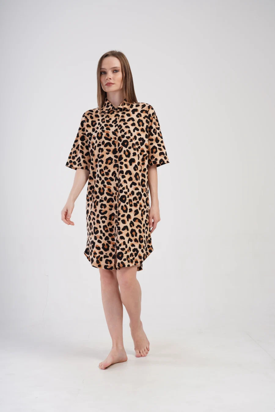 Koszula Nocna Vienetta Panther Vibe, Beżowy, r. 1XL - 4XL