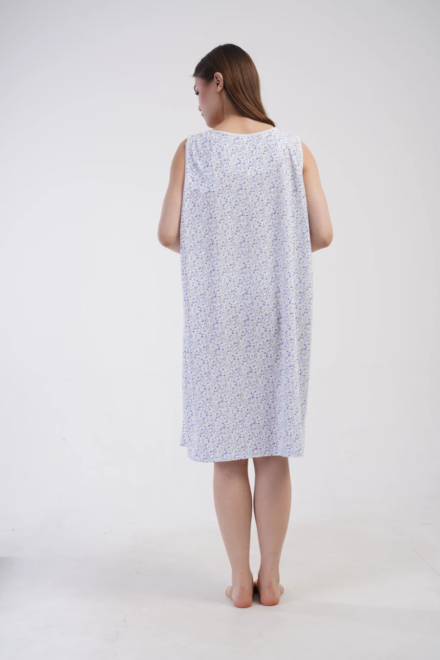 Koszula Nocna Damska Floral Ease, Niebieski, r. 1XL - 4XL