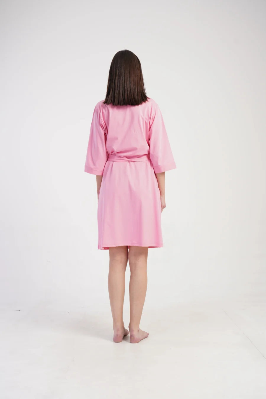 Szlafrok damski Vienetta Pink Cotton, Różowy, r. 1XL - 3XL