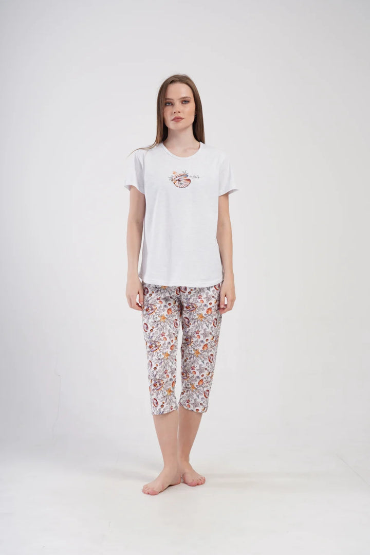 Piżama Damska Vienetta The Sea, Szary, r. M-XXL