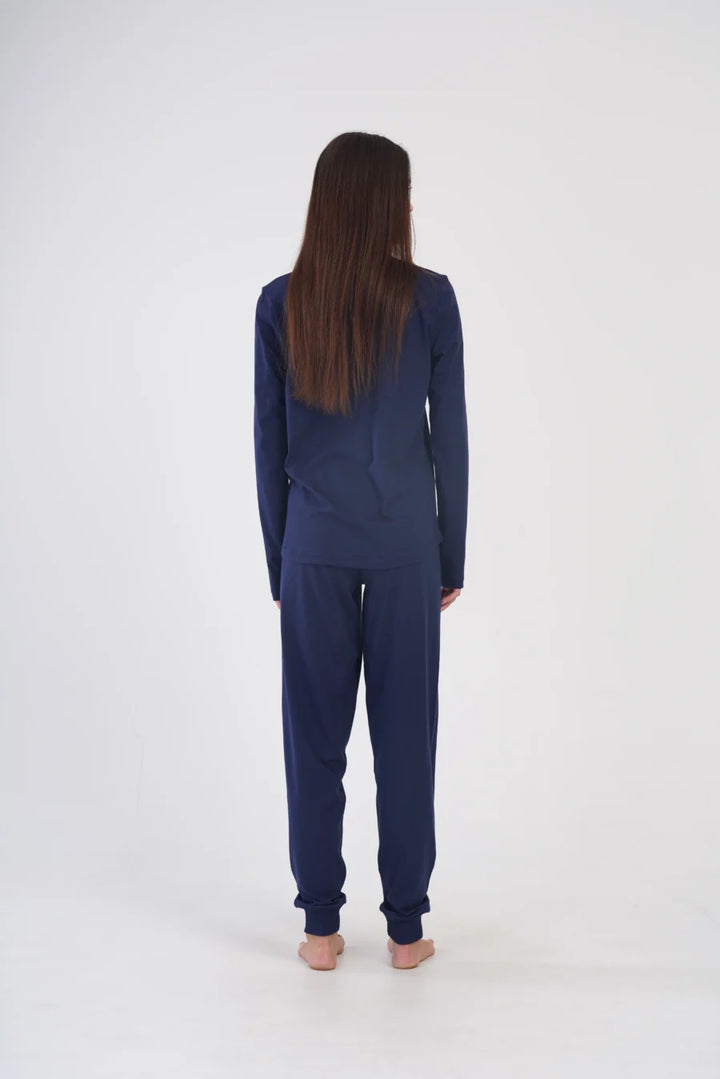 Piżama Damska Vienetta Gold Feather, Granatowy, r. 1XL-4XL