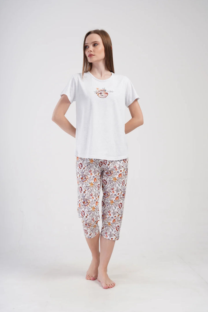 Piżama Damska Vienetta The Sea, Szary, r. M-XXL