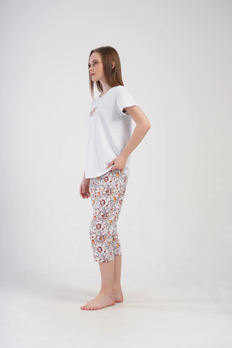 Piżama Damska Vienetta The Sea, Szary, r. M-XXL