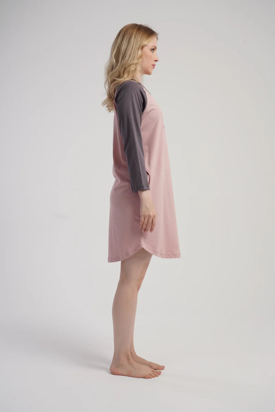 Koszula Nocna Damska Vienetta Playful Comfort, Różowy, r. S - XL