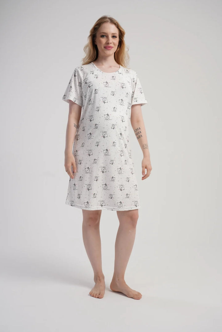 Koszula do Karmienia Vienetta Star Cats, Biały, r. S-XL