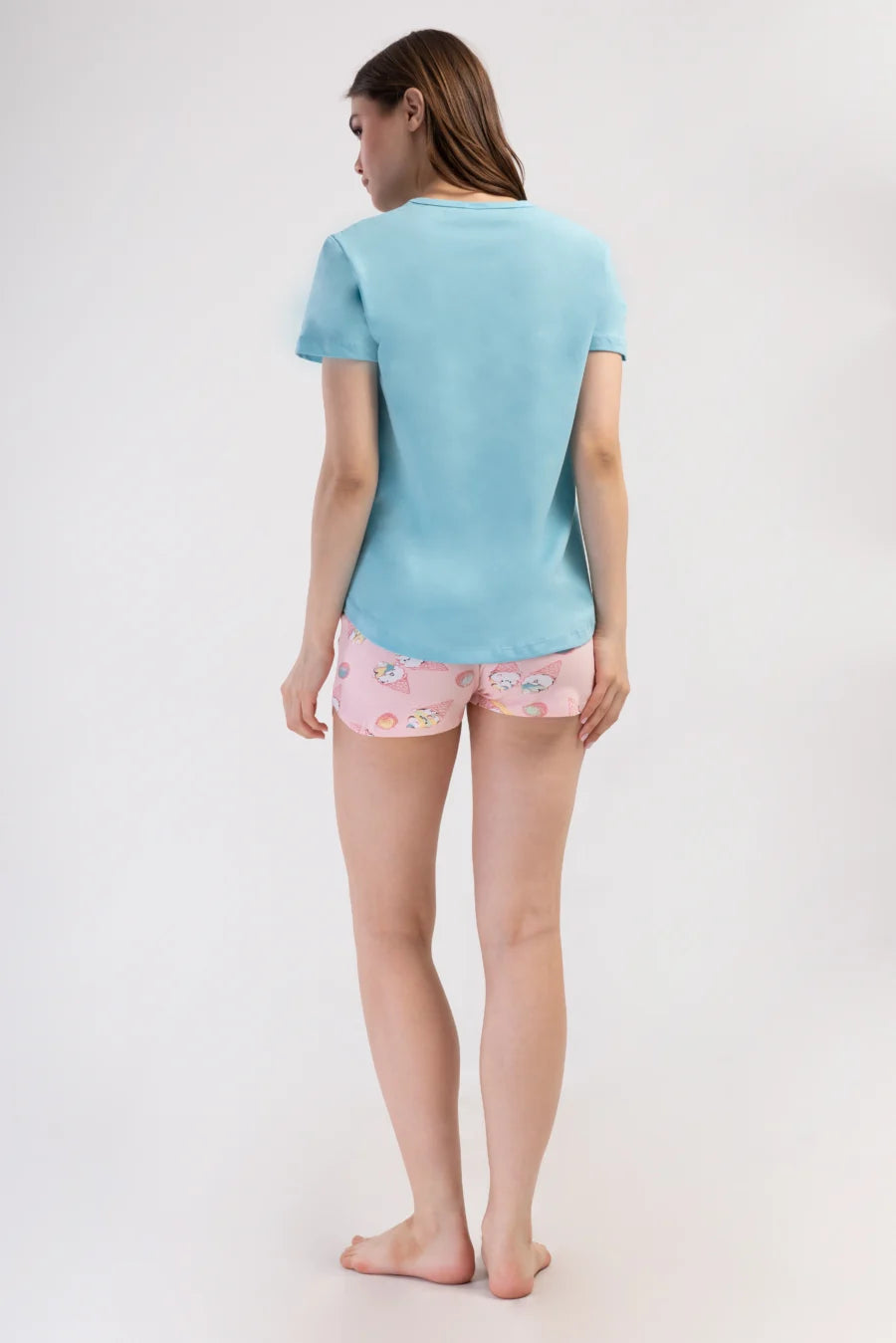 Piżama Damska Vienetta Icecream, Niebieski, S -XL