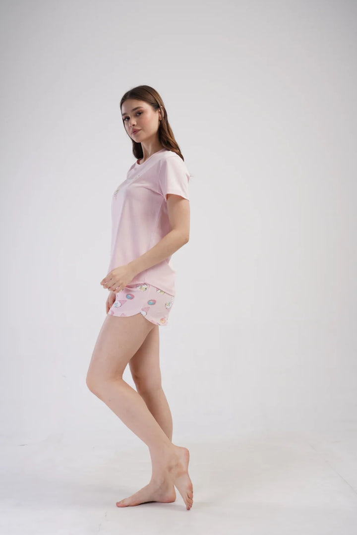 Piżama Damska Vienetta Icecream, Różowy, S -XL