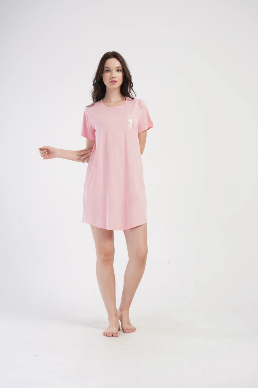 Koszula Nocna Damska Vienetta, Pink Power, Różowy, r. 1XL - 4XL