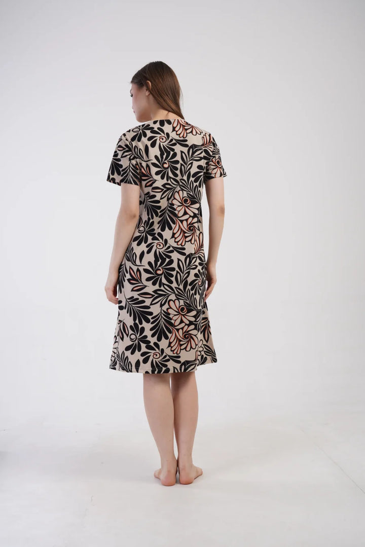 Szlafrok damski Zip Garden, Beżowy, r. M-XXL