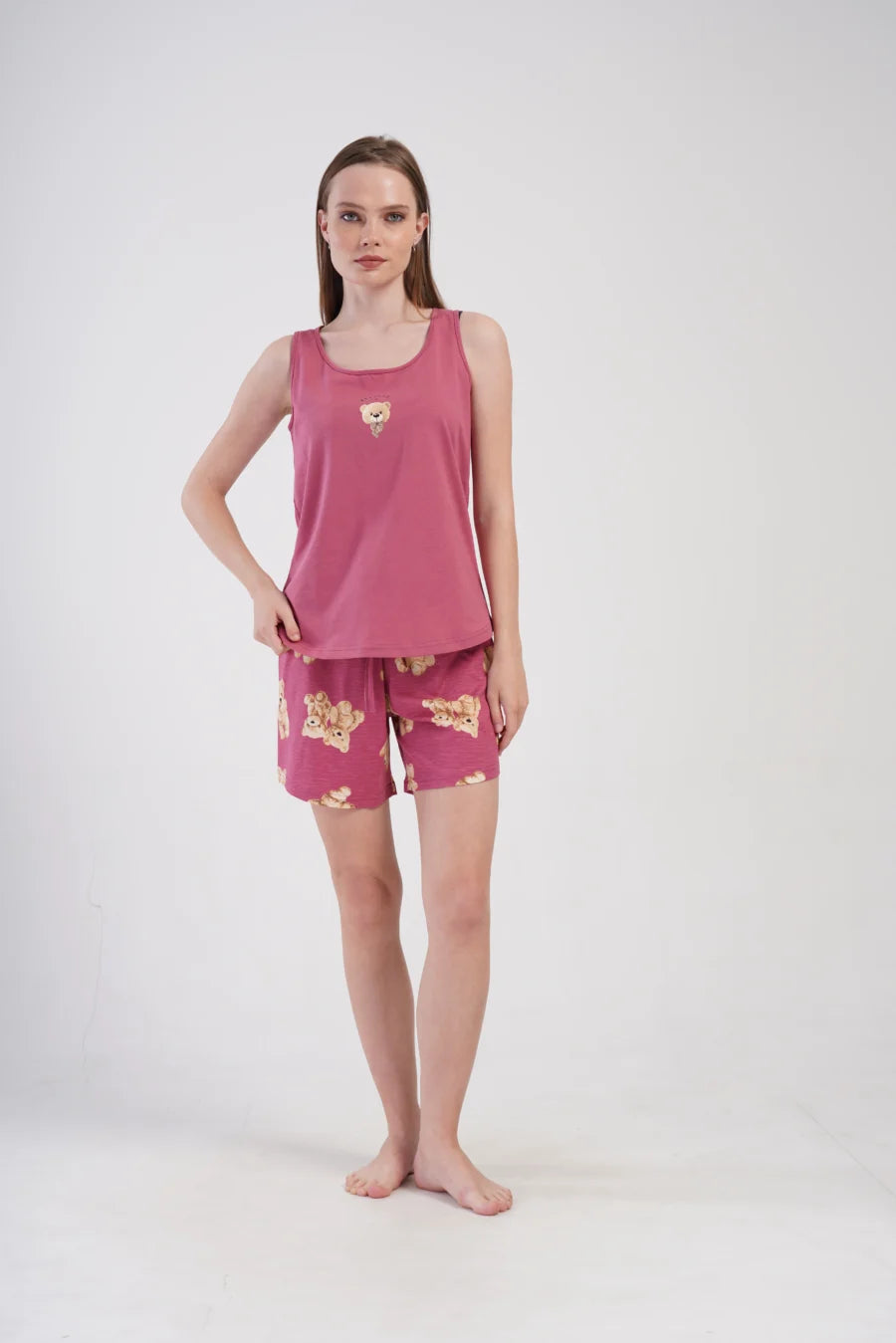 Piżama Damska Vienetta Believe, Różowy, S -XL