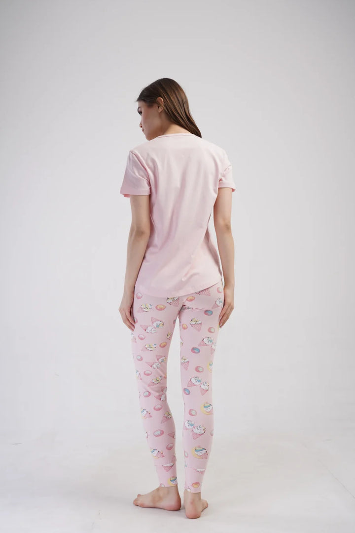 Piżama Damska Vienetta Sweet Things, Różowy, r. S-XL