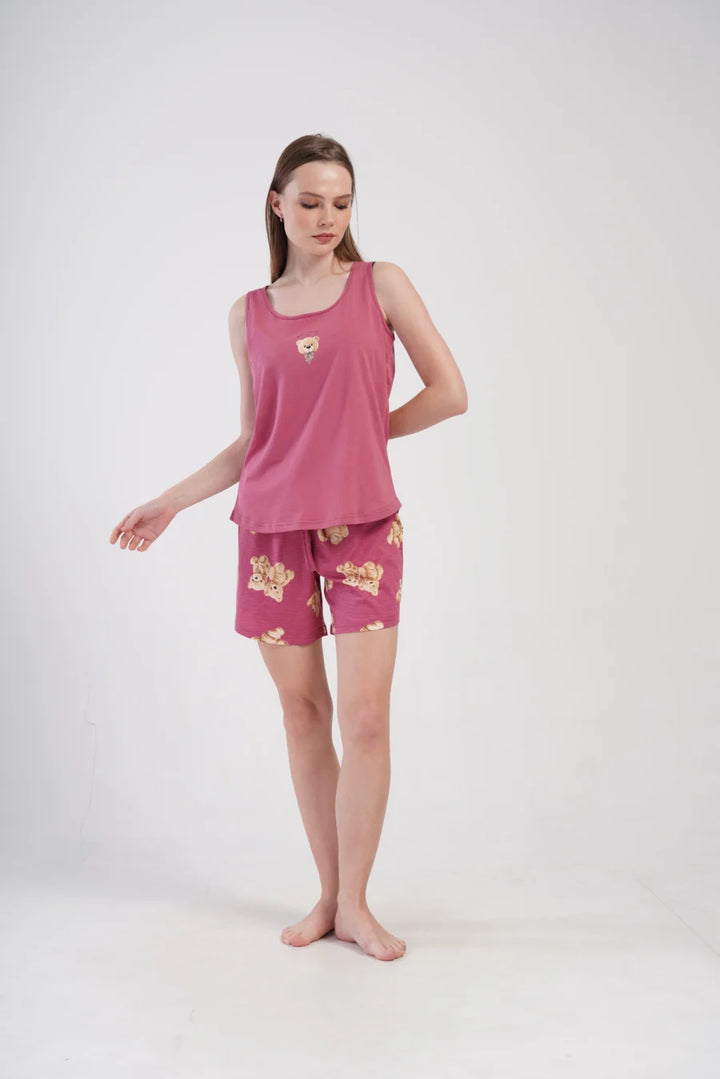 Piżama Damska Vienetta Believe, Różowy, S -XL