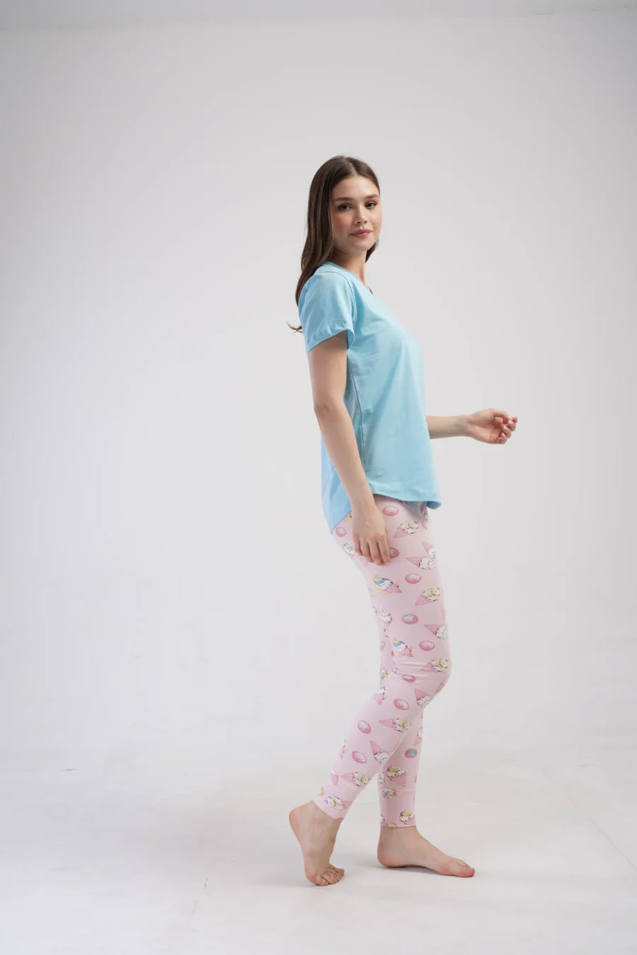 Piżama Damska Vienetta Sweet Things, Niebieski, r. S-XL