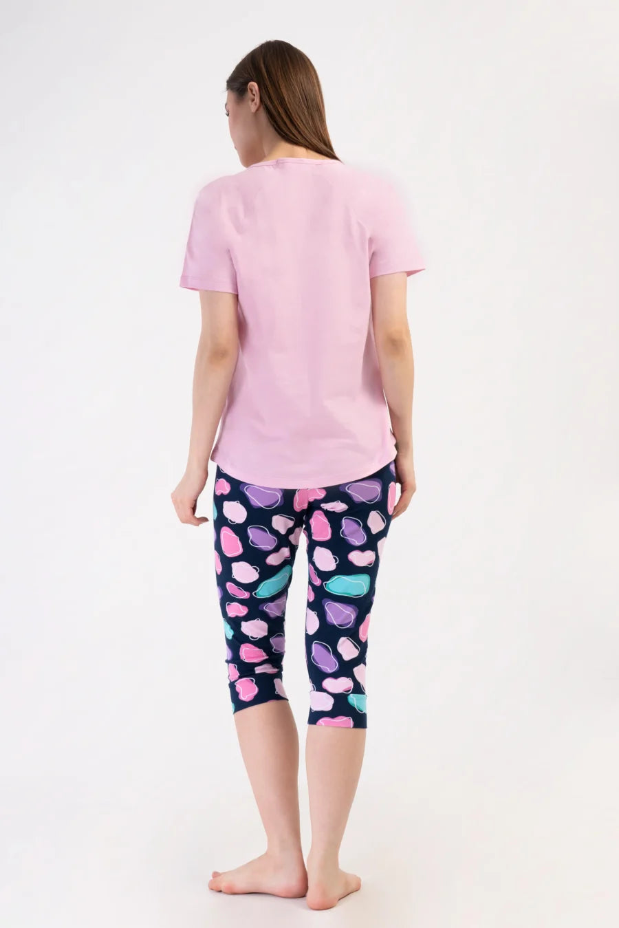 Piżama Damska Vienetta Giraffe, Różowy, r. S-XL