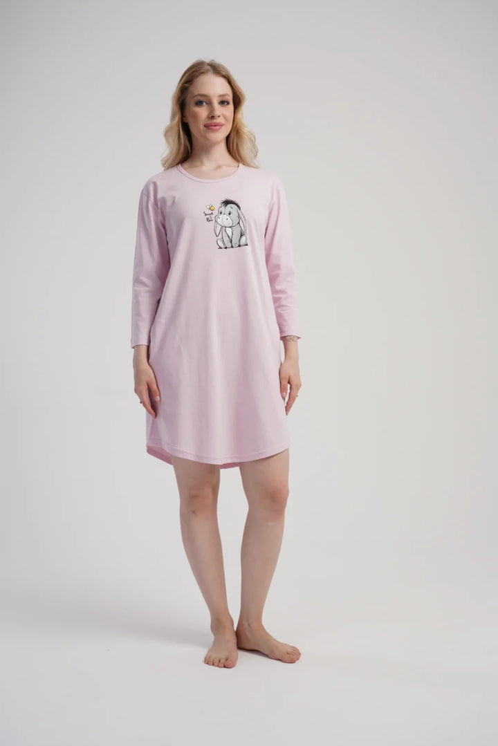 Koszula Nocna Damska Vienetta, Sweet Comfort, Różowy, r. M - XXL