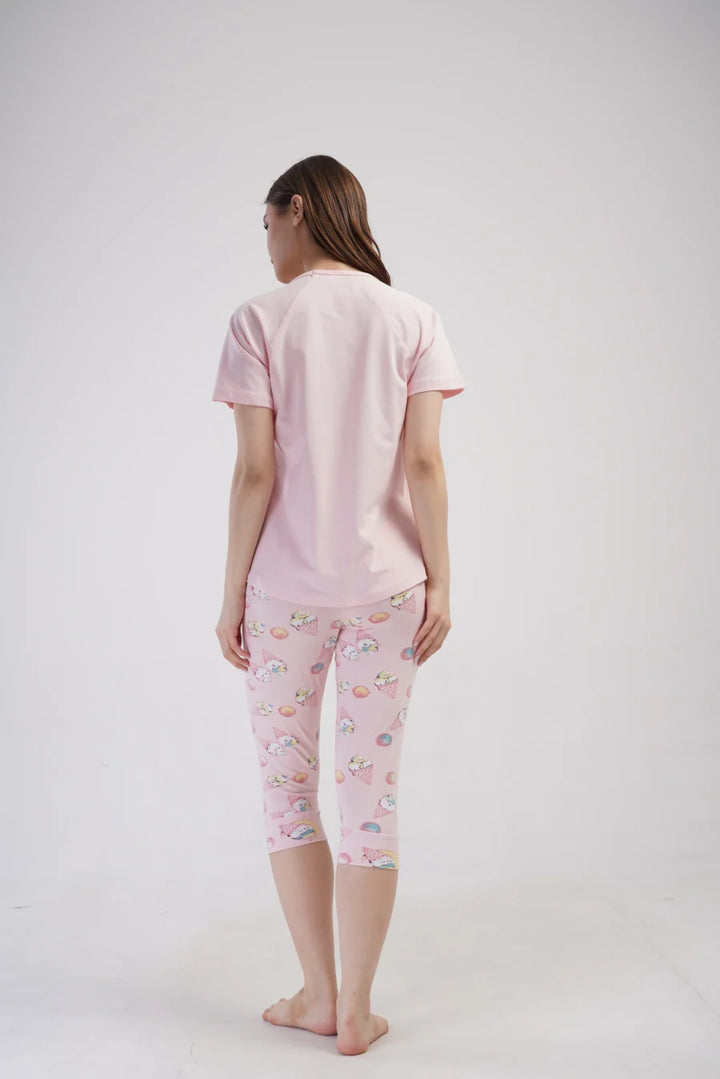 Piżama Damska Vienetta Ice Creams, Różowy, r. M-XXL