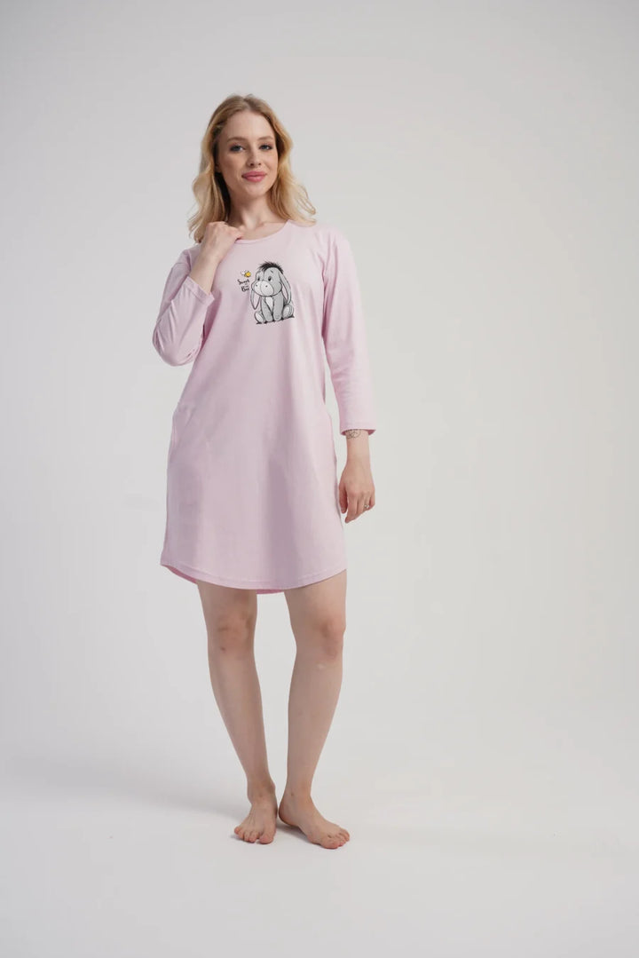 Koszula Nocna Damska Vienetta, Sweet Comfort, Różowy, r. M - XXL