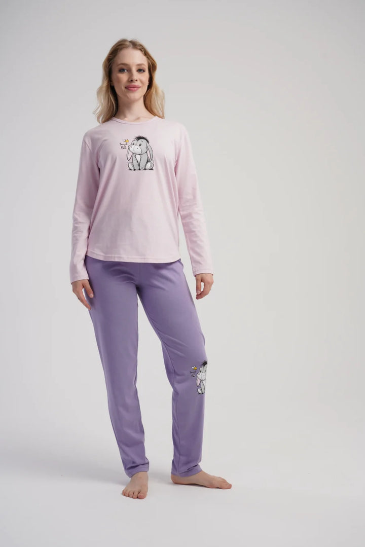 Piżama Damska Vienetta Donkey Dreams, Różowy, r. S-XL