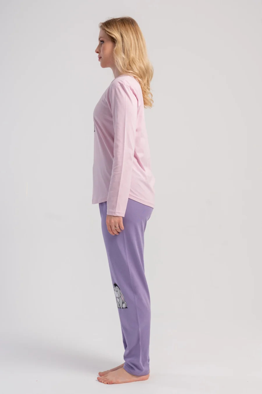 Piżama Damska Vienetta Donkey Dreams, Różowy, r. S-XL