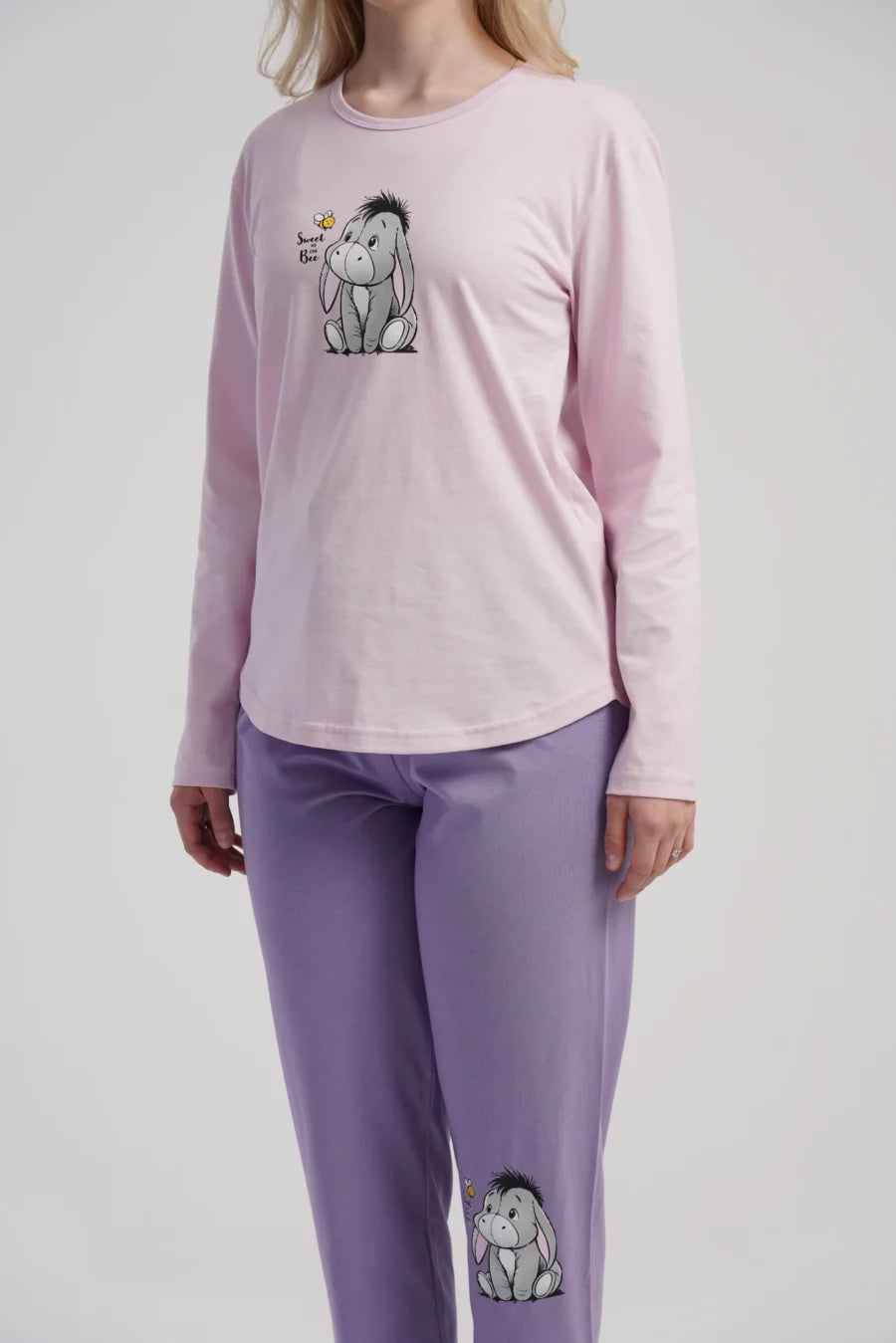 Piżama Damska Vienetta Donkey Dreams, Różowy, r. S-XL