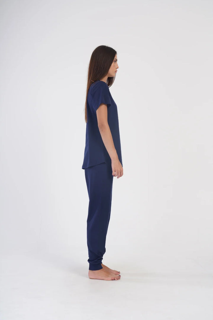 Piżama Damska Vienetta Feather, Granatowy, r. 1XL-4XL