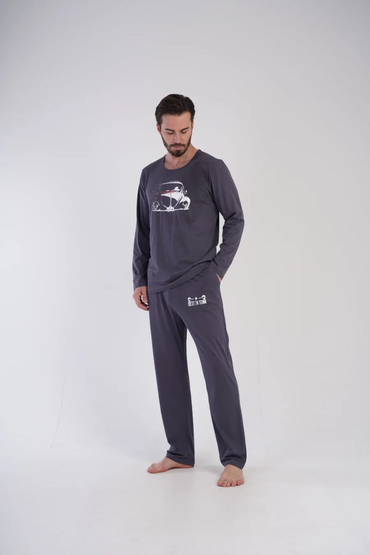 Piżama Męska Vienetta Best in Town, Szary, r. L-XXL
