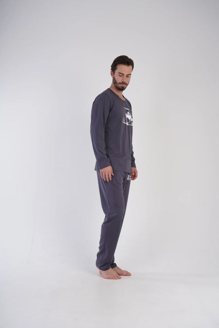 Piżama Męska Vienetta Best in Town, Szary, r. L-XXL