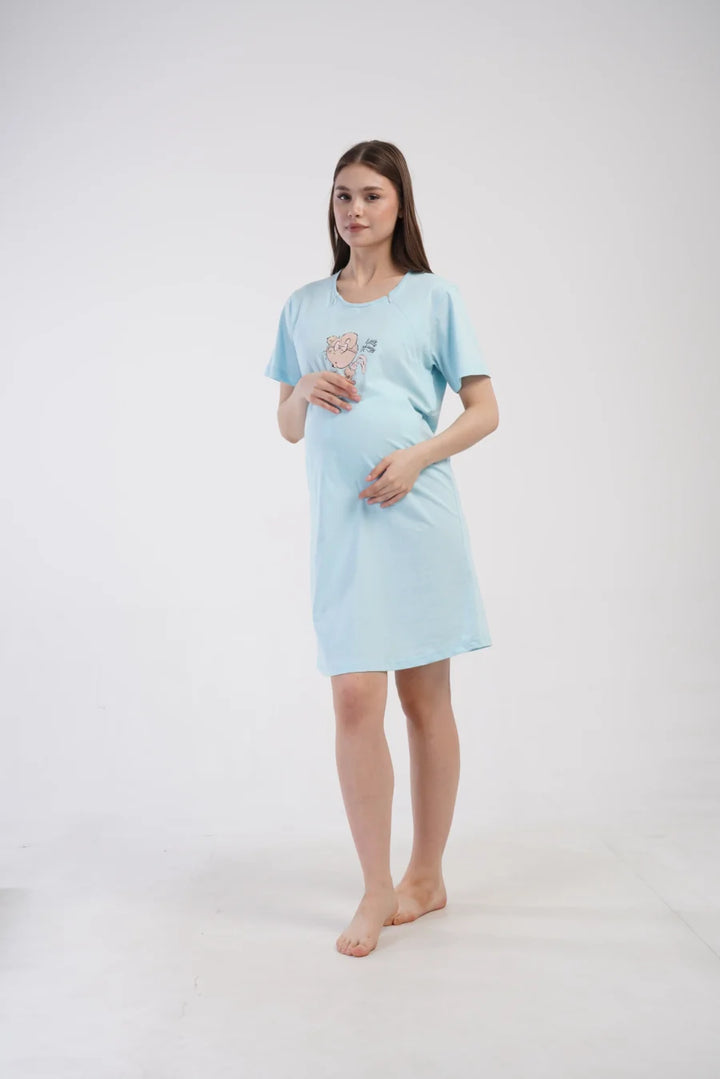 Koszula do Karmienia Vienetta Little Princess, Niebieski, r. S-XL