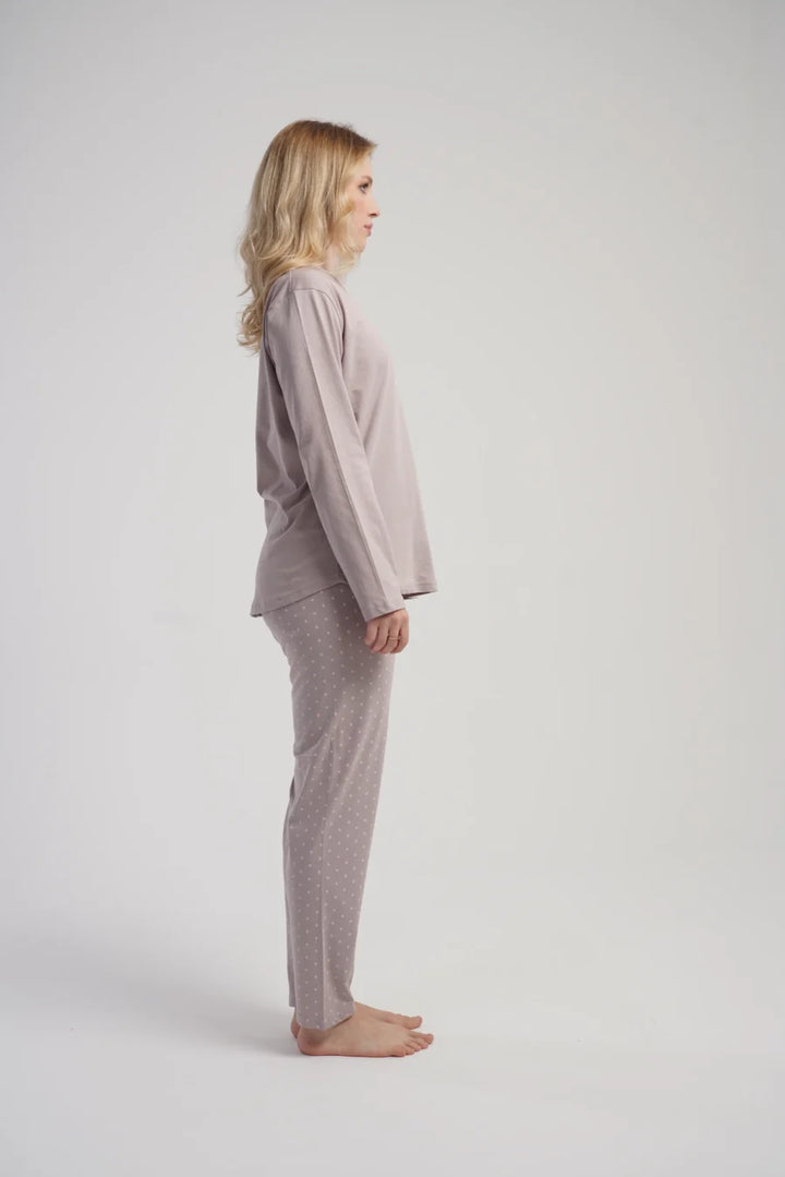 Piżama Damska Vienetta Butterfly Comfort, Beżowy, r. 1XL-4XL