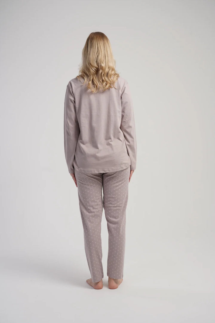 Piżama Damska Vienetta Butterfly Comfort, Beżowy, r. 1XL-4XL