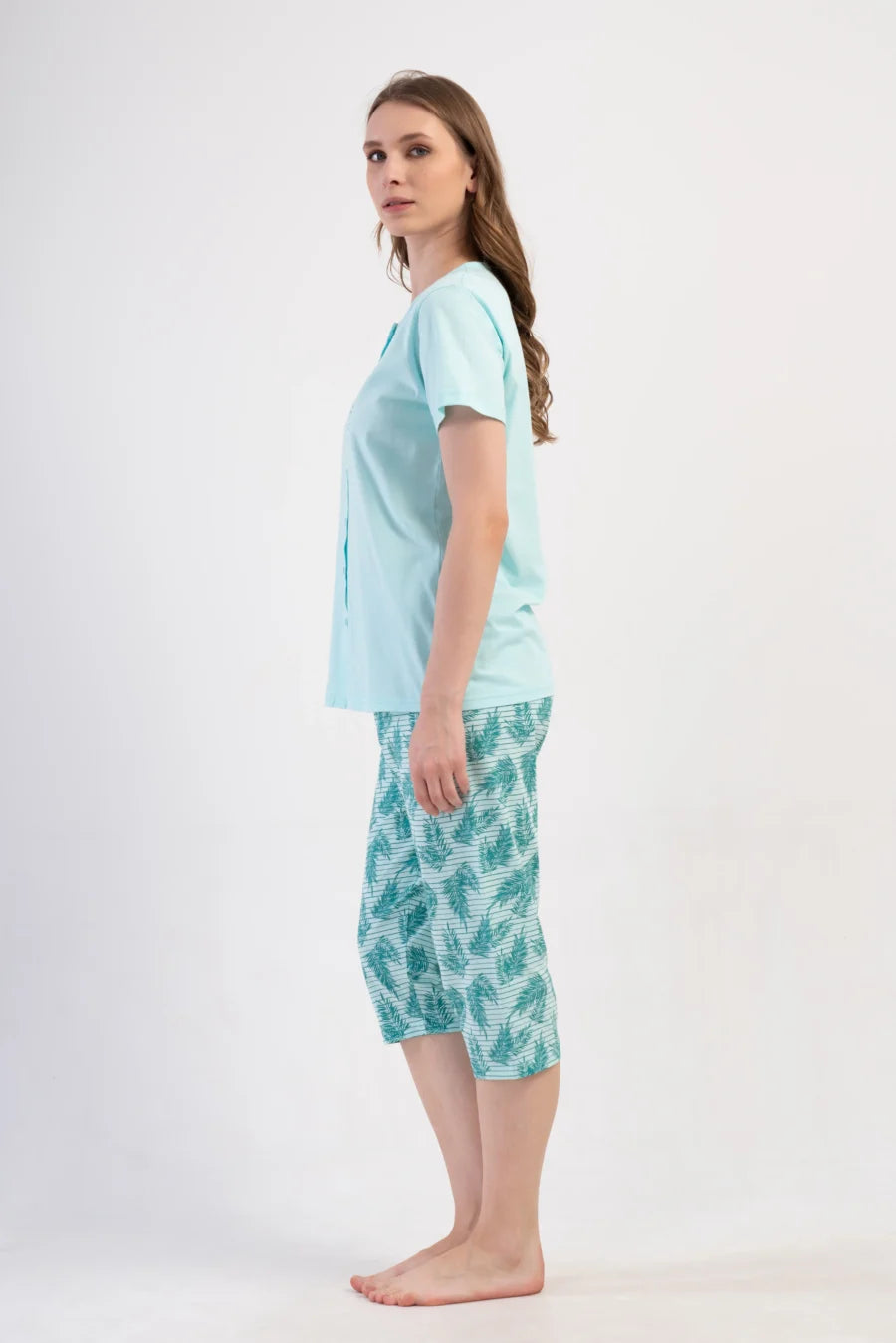 Piżama Damska Vienetta Positive, Niebieski, r. 1XL-4XL