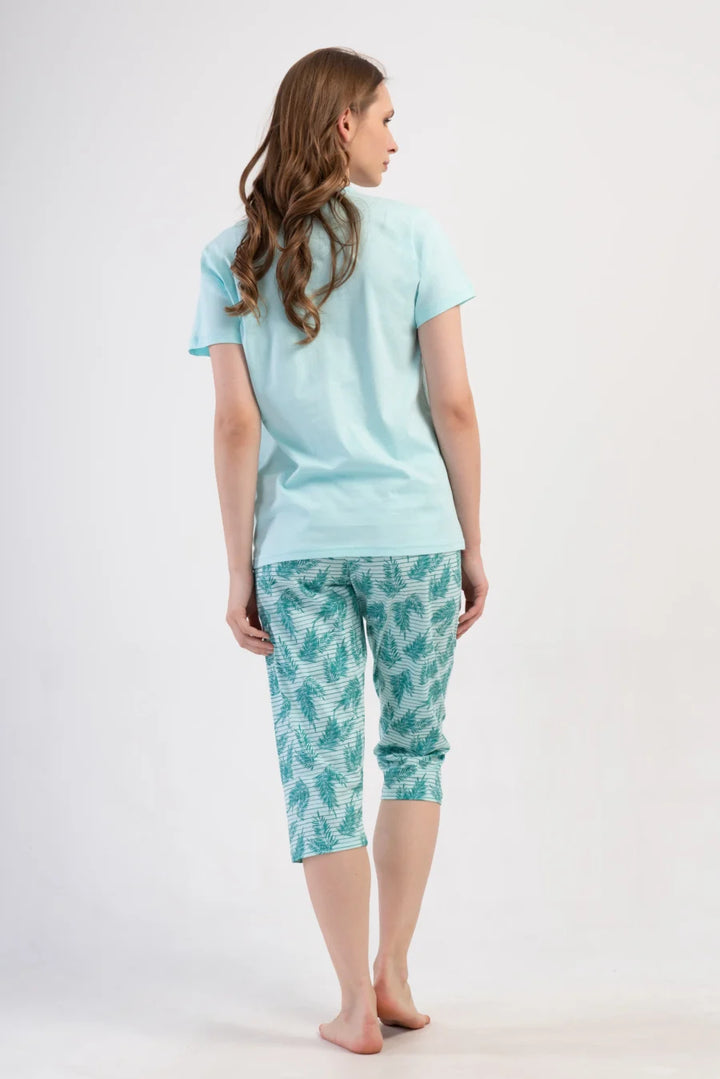 Piżama Damska Vienetta Positive, Niebieski, r. 1XL-4XL