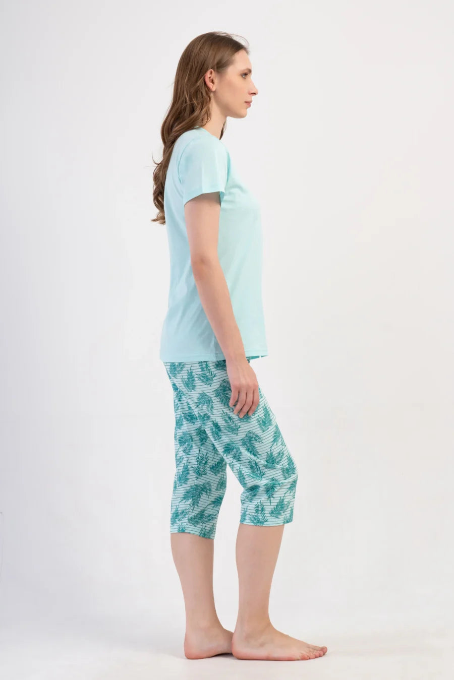 Piżama Damska Vienetta Positive, Niebieski, r. 1XL-4XL