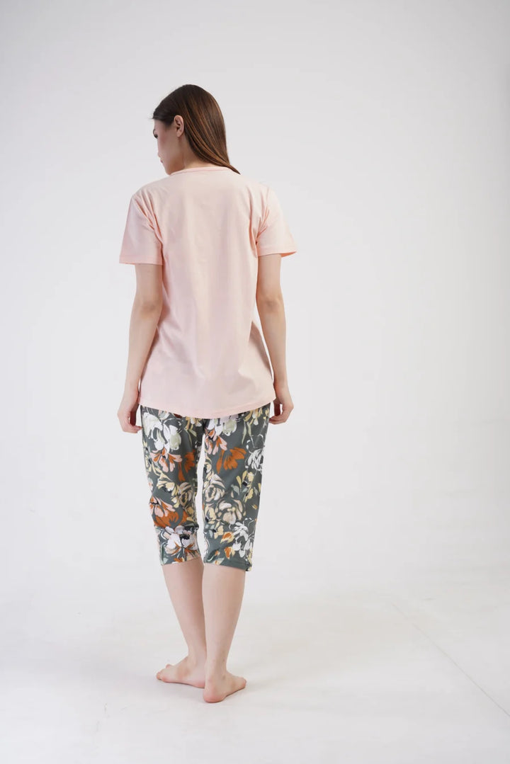 Piżama Damska Vienetta Believe, Brzoskwiniowy, r. 1XL-4XL