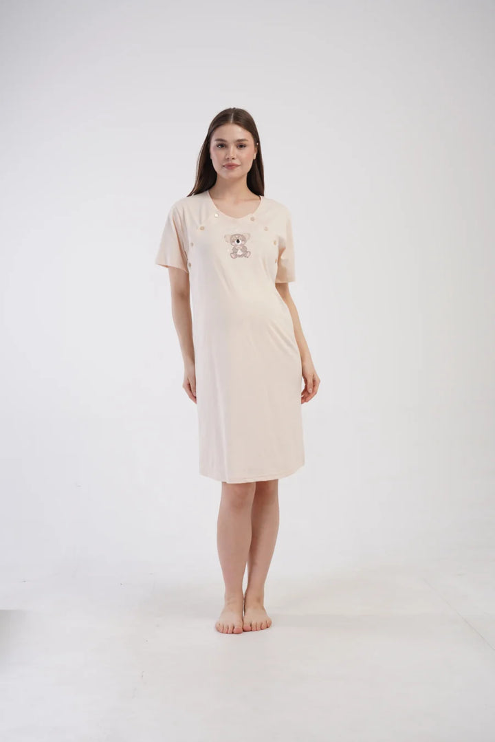 Koszula do Karmienia Vienetta Teddy, Beżowy, r. S-XL