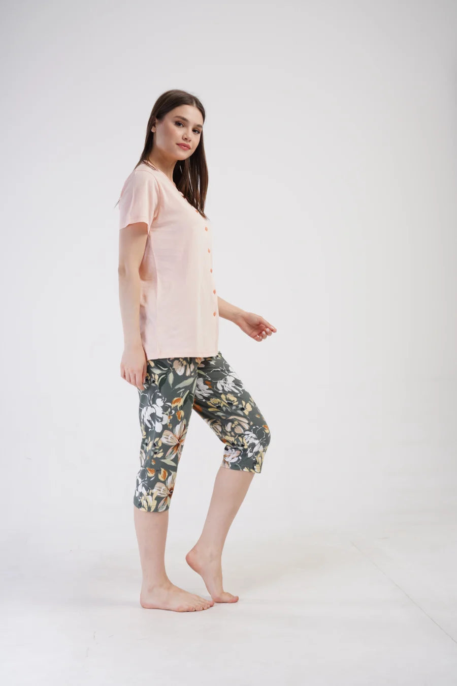 Piżama Damska Vienetta Believe, Brzoskwiniowy, r. 1XL-4XL