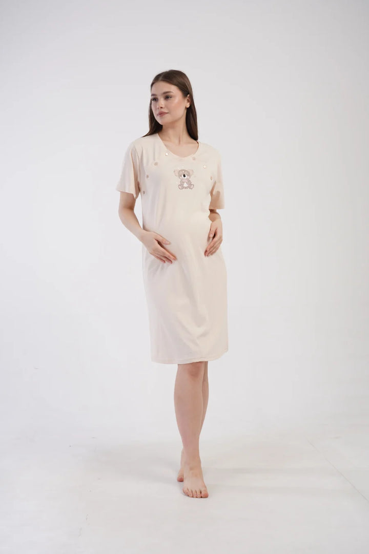 Koszula do Karmienia Vienetta Teddy, Beżowy, r. S-XL